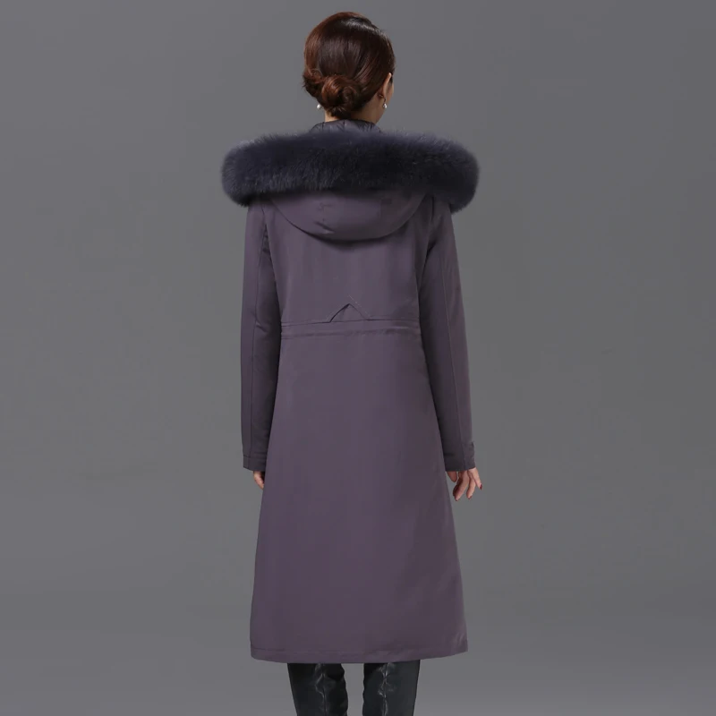 Shengyu Boya Huoli Huamian Detachable Parka for Middle-Aged and Elderly Women, Over-The-Knee Long down Jacket, Thickened New Style - Image 6