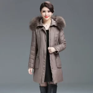 Shengyu Boya New down Jacket for Middle-Aged and Elderly Women Plus Fat Plus Size Mid-Length Plus Size Mother's Jacket New Style